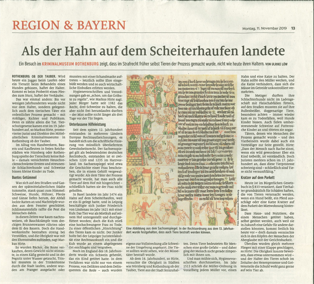 191111_Nürnberger Nachrichten_Tierbestrafungen_Loew_