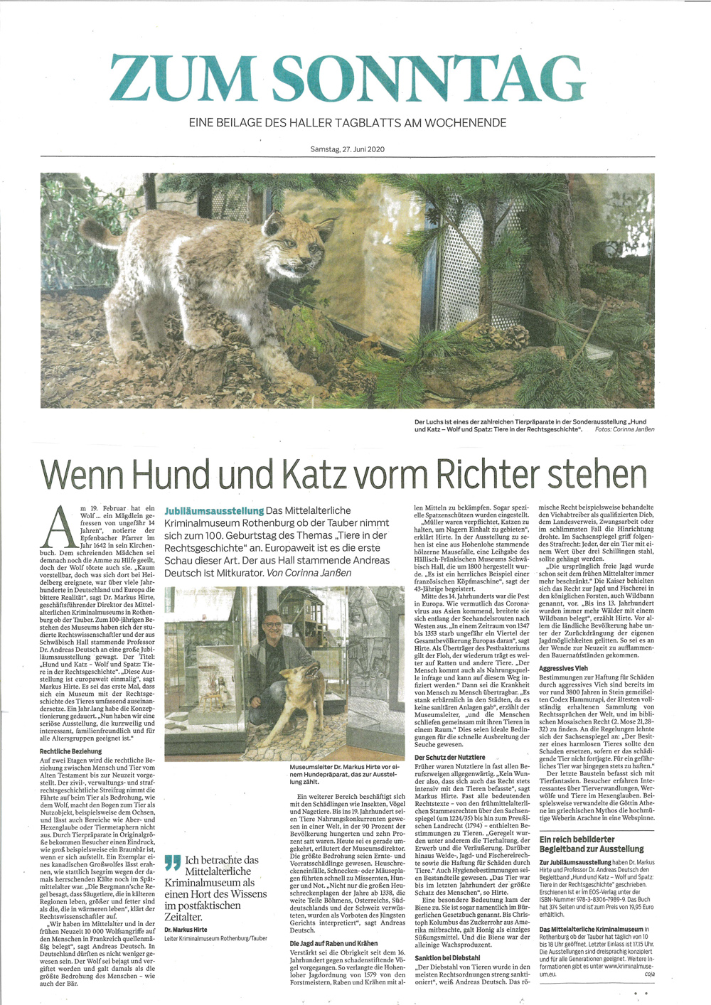 Haller Tageblatt - Wenn Hund und Katz