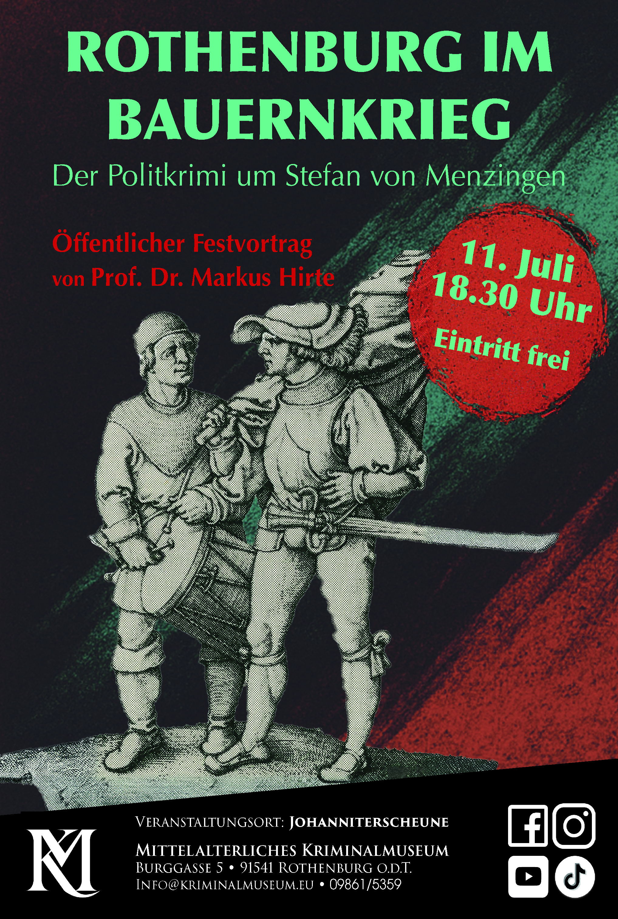 Plakat zum VOrtrag am 11. Juli um 18.30 Uhr